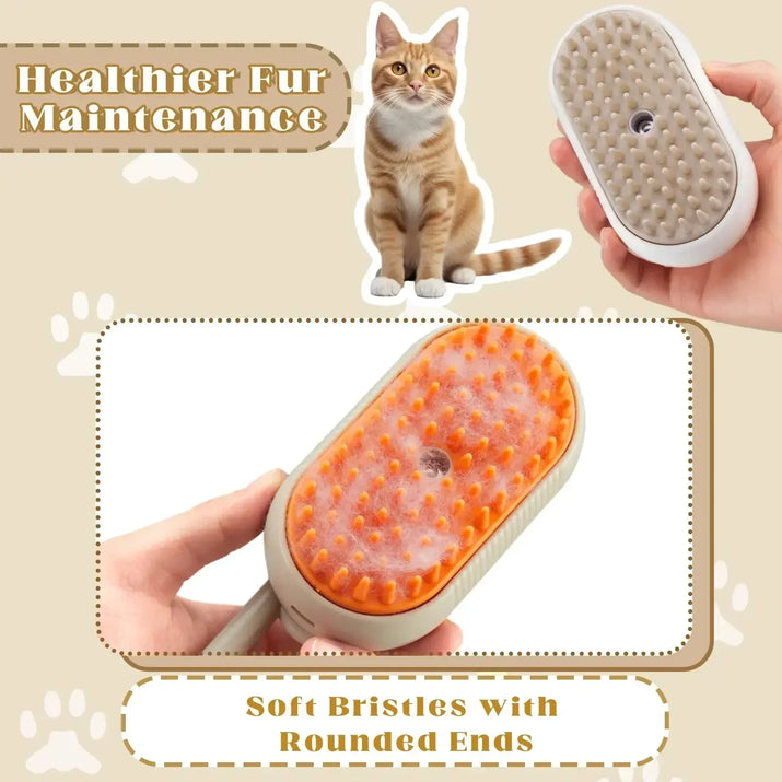 1 ~ 2 Stück Dampf-Haustierbürste 3-In-1-Massage-Hund Dampfbürste Spray Schönheit Tangled and Loose Hair Removal Katzenpflegekamm Hunde