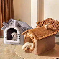 Heimtierbedarf, Betthaus, Faltbares Haustierhaus, Abnehmbares, Waschbares Katzenhaus, Welpenhöhlensofa Für Kleine Hunde Und Kleine Und Mittelgroße Katzen