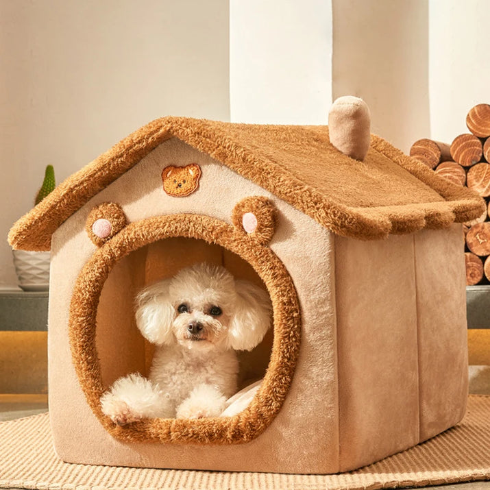 Heimtierbedarf, Betthaus, Faltbares Haustierhaus, Abnehmbares, Waschbares Katzenhaus, Welpenhöhlensofa Für Kleine Hunde Und Kleine Und Mittelgroße Katzen